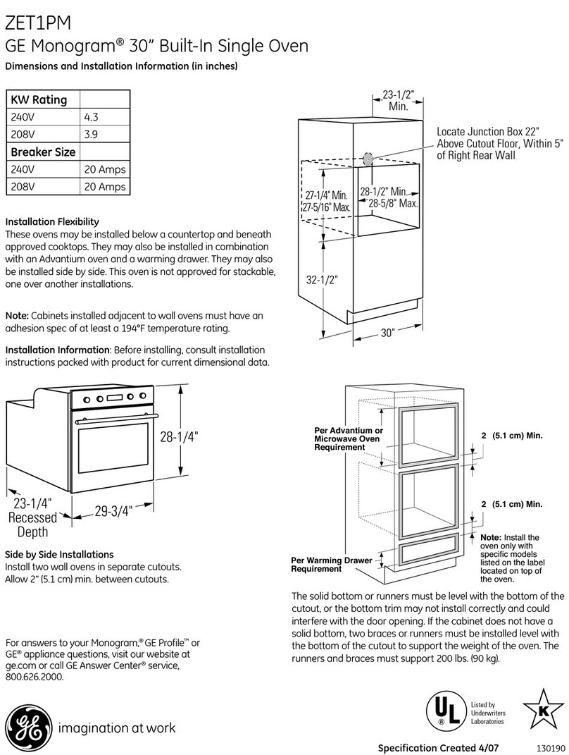 GE Monogram ZET1PMSS datasheet