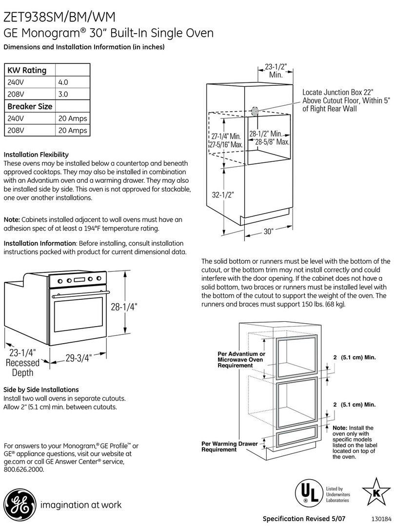 GE Monogram ZET938SMSS User manual