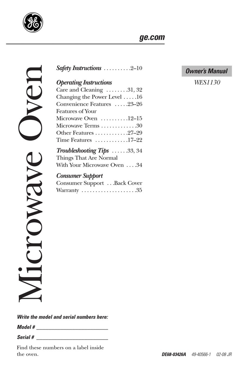 GE WES1130 User manual