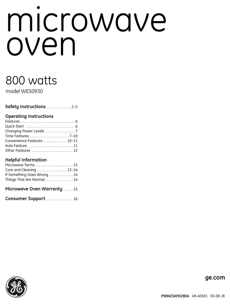 GE WES0930 User manual