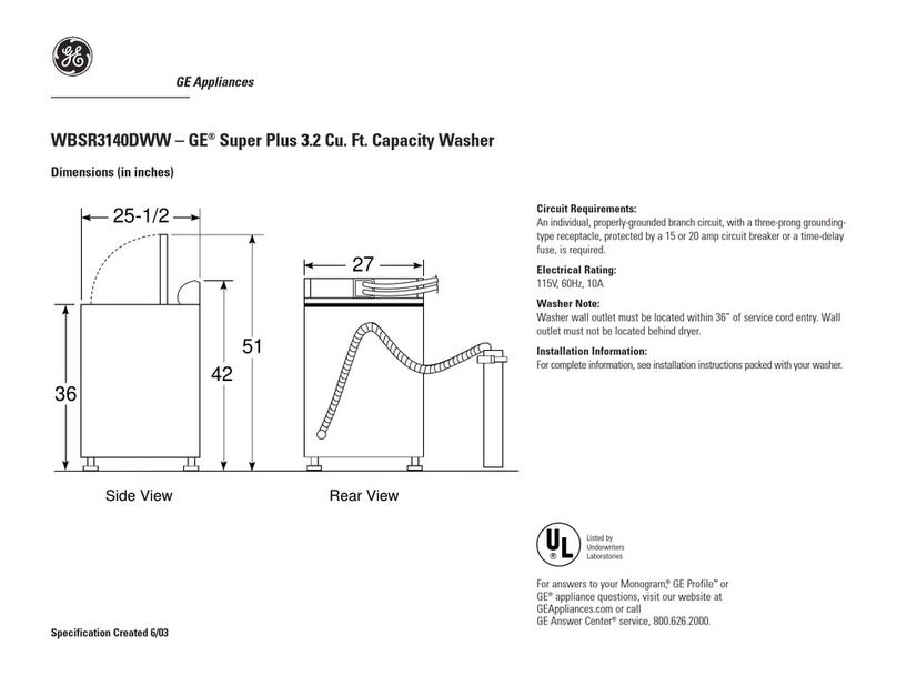 GE SUPER PLUS WBSR3140DWW User instructions GE SUPER PLUS WBSR3140DWW User instructions