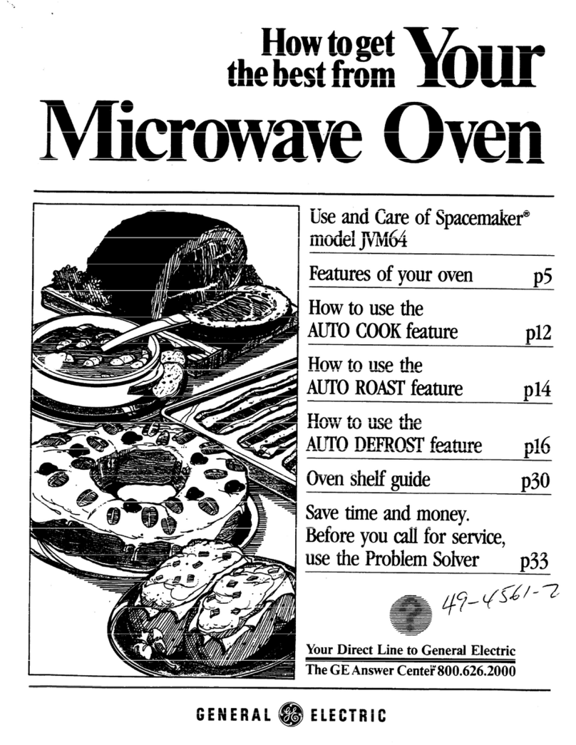 GE Spacemaker JVM64 User manual
