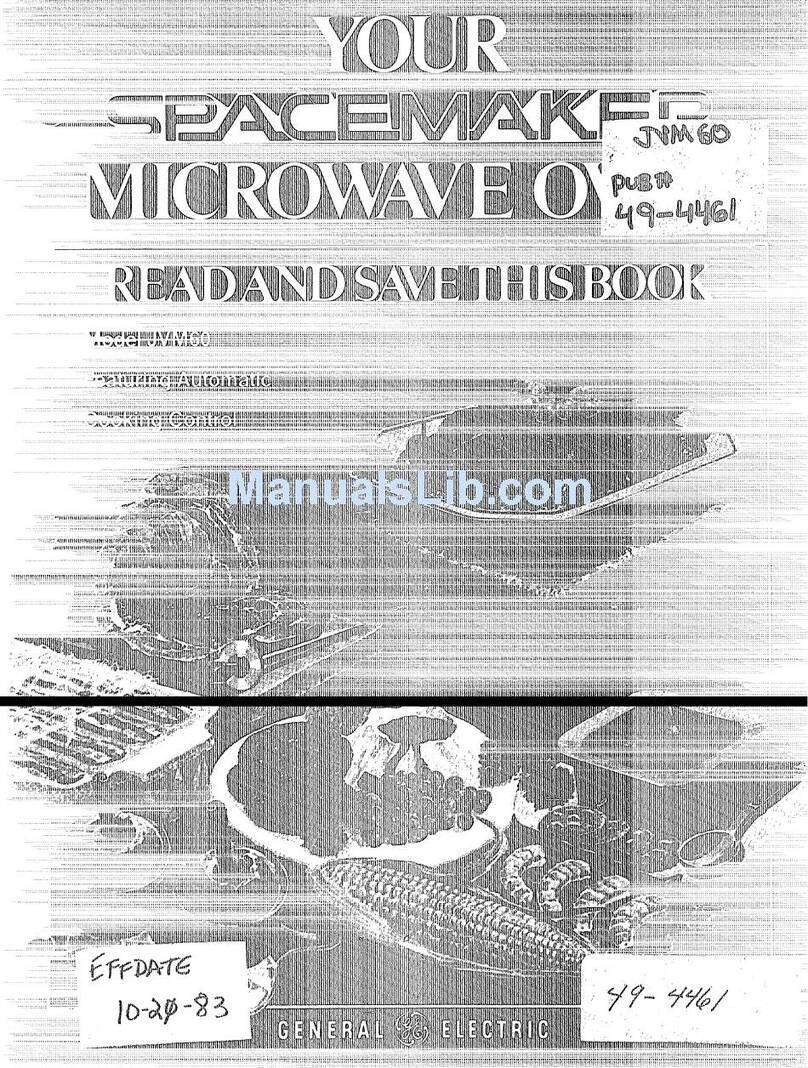 GE Spacemaker JVM60 Installation instructions GE Spacemaker JVM60 Installation instructions