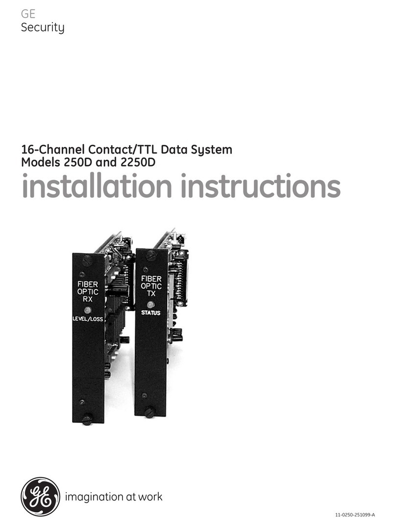 GE Security 2250D installation instructions