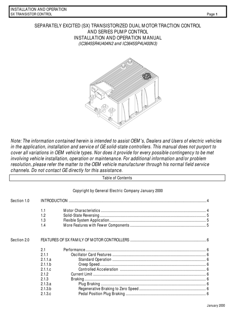 GE SX TRANSISTOR CONTROL IC3645SR4U404N2 User manual