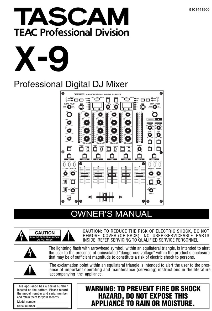 Tascam X-9 owner's manual