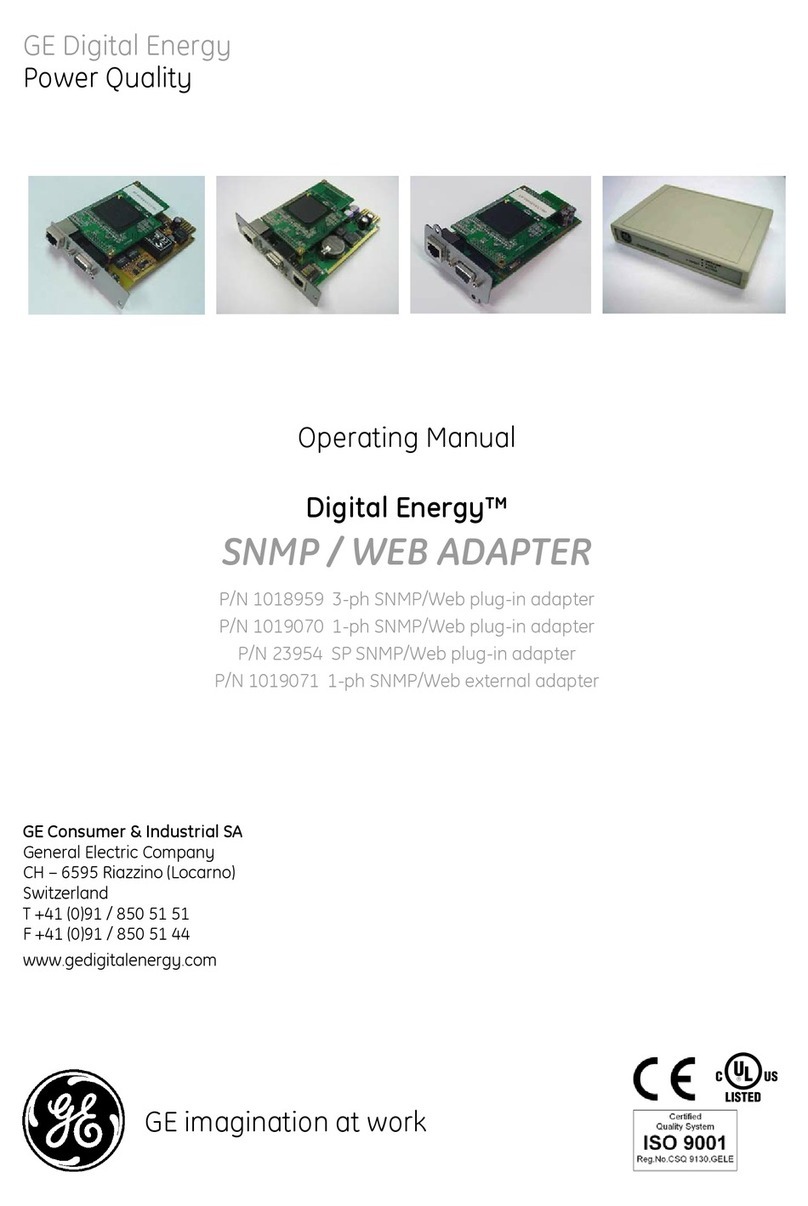 GE Digital Energy 1018959 operating manual