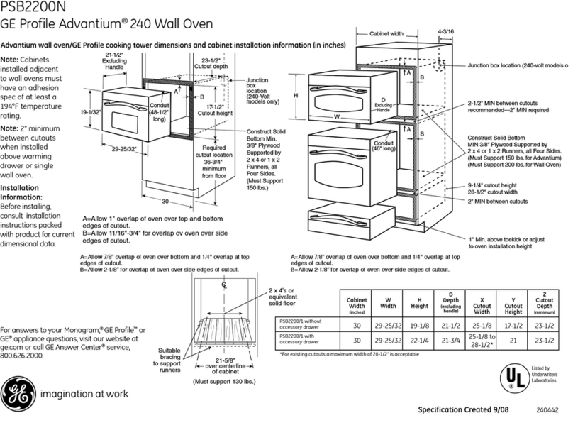 GE Profile Advantium PSB2200NBB User instructions