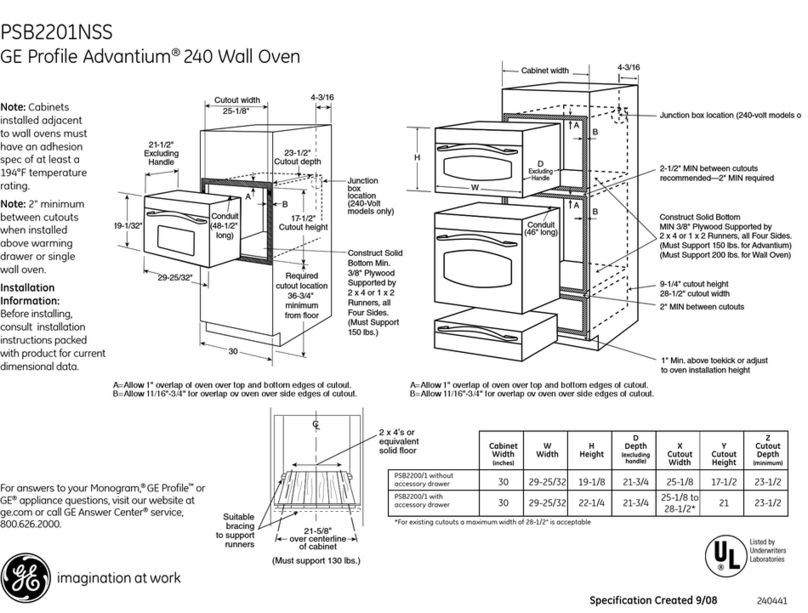 GE Profile Advantium PSB2201NSS User instructions