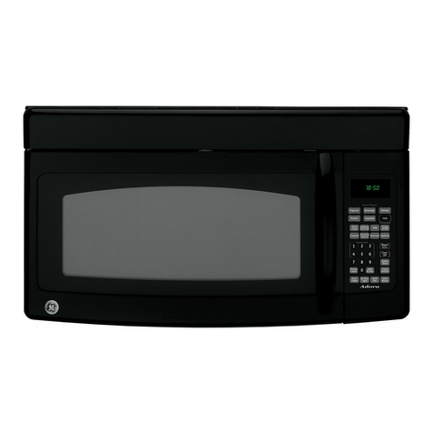 GE Over the Ran Microwave Oven User manual