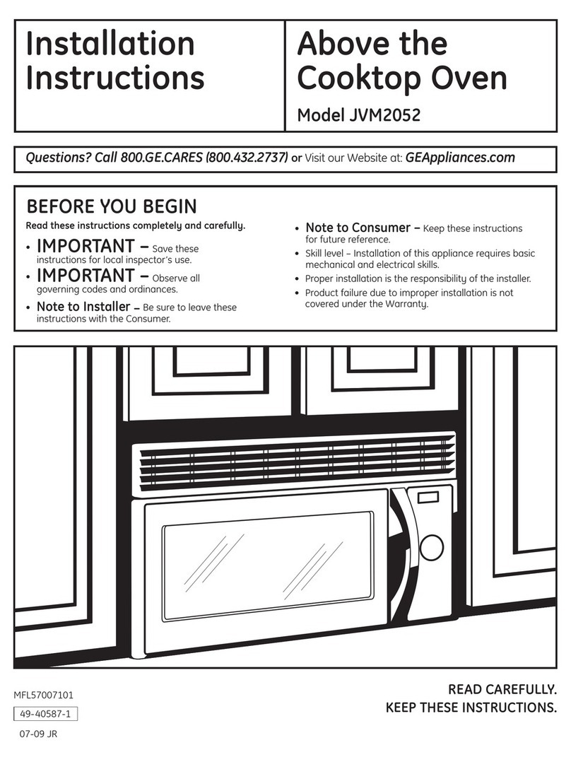 GE JVM2052 User manual
