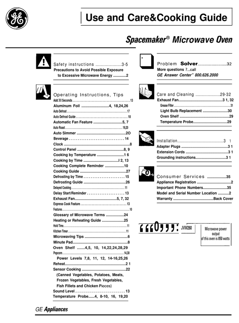 GE Spacemaker 164D2966P143 User manual