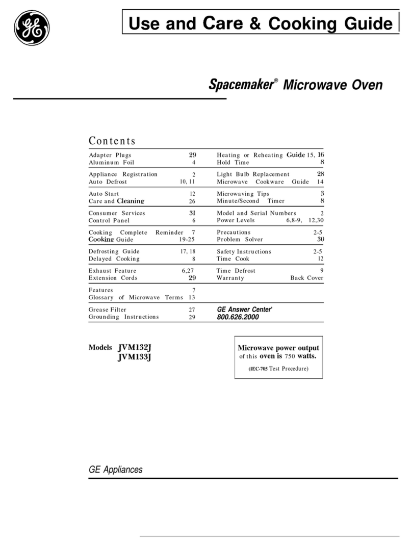 GE Spacemaker 164 D2588P063 User manual GE Spacemaker 164 D2588P063 User manual