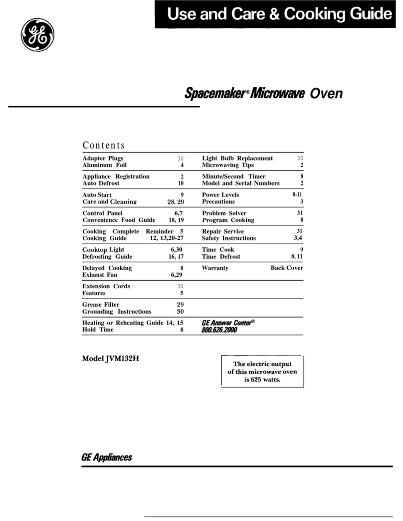 GE Spacemaker 164 D2092P021 User manual GE Spacemaker 164 D2092P021 User manual