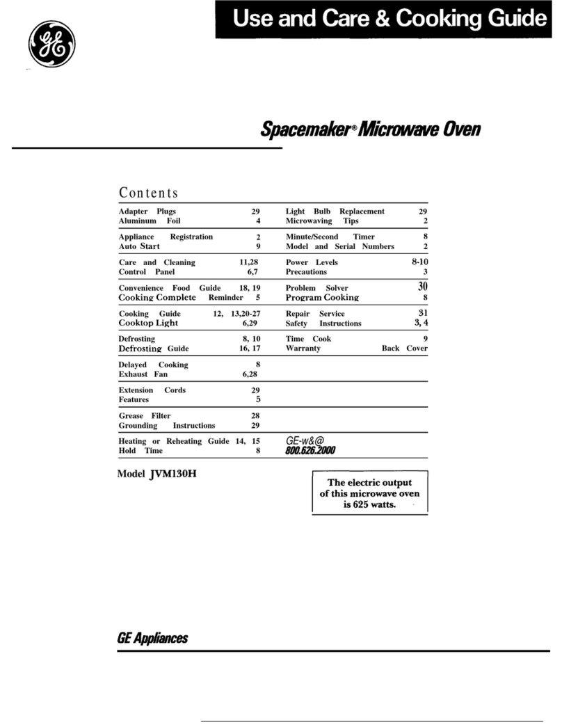 GE Spacemaker 164 D20~PO19 User manual