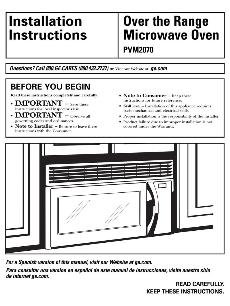 GE Spacemaker PVM2070 User manual