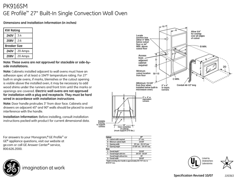 GE Profile PK916SM Manual