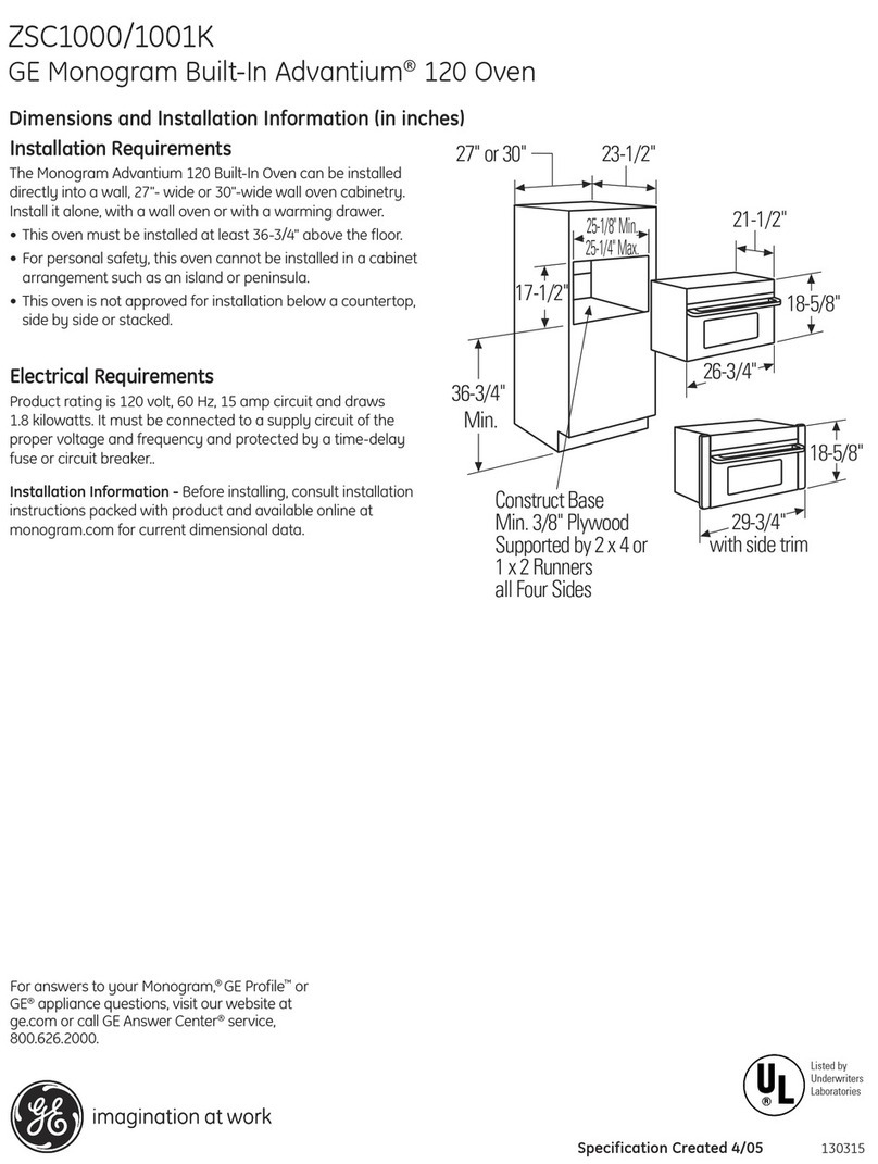 GE Monogram Advantium ZSC1001KSS Manual