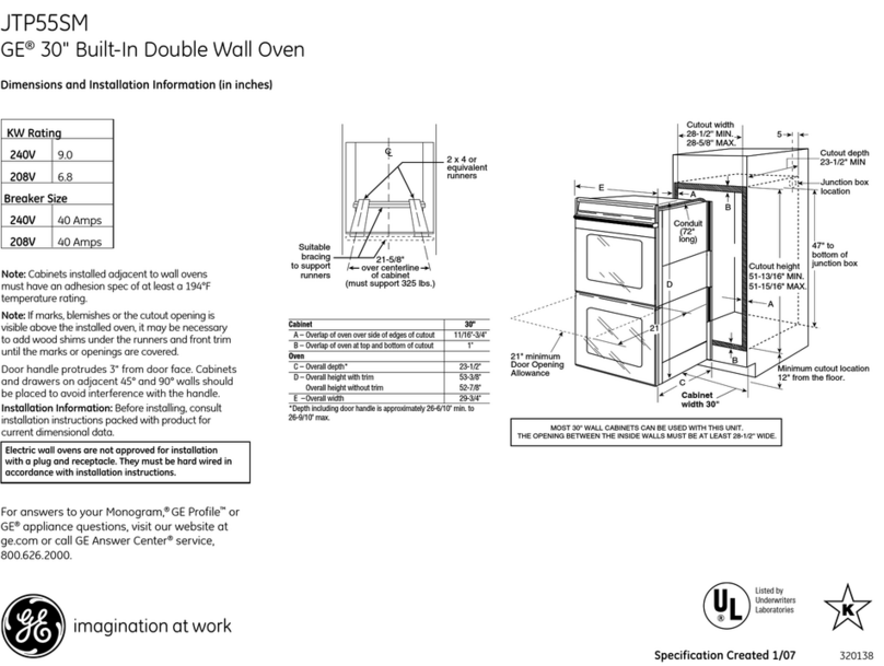 GE JTP55SM Manual