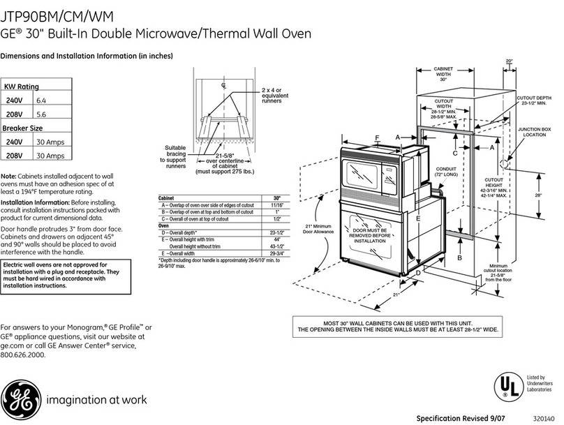 GE JTP90BM Manual