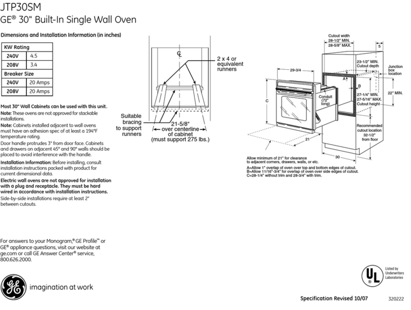 GE JTP30SM Manual