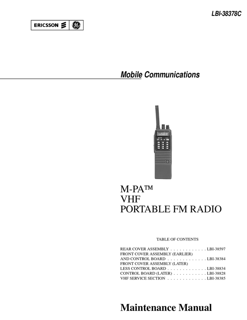 Ericsson GE LBI-38378C Maintenance manual