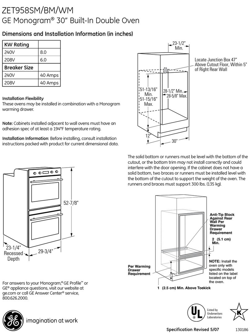 GE Monogram ZET958SMSS Manual