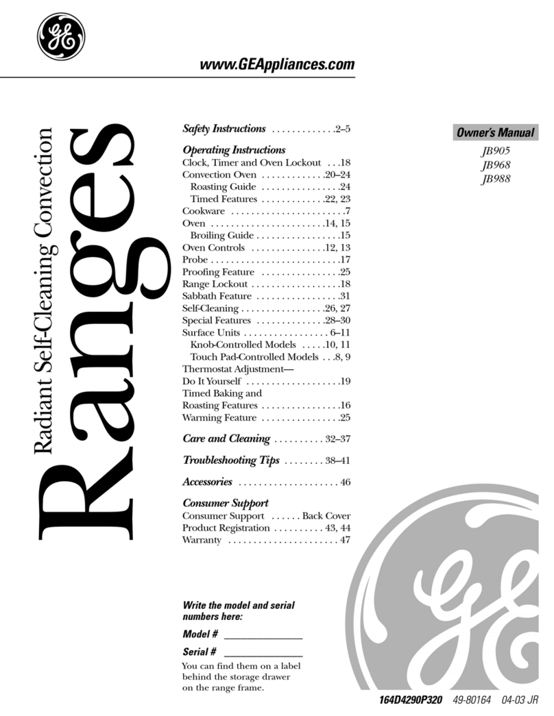 GE JB905 User manual