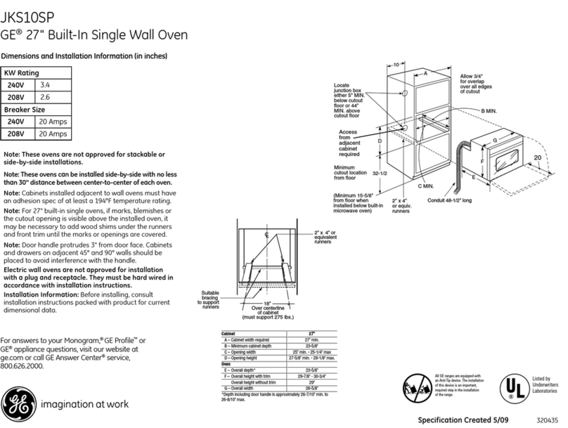 GE JKS10SPSS Manual