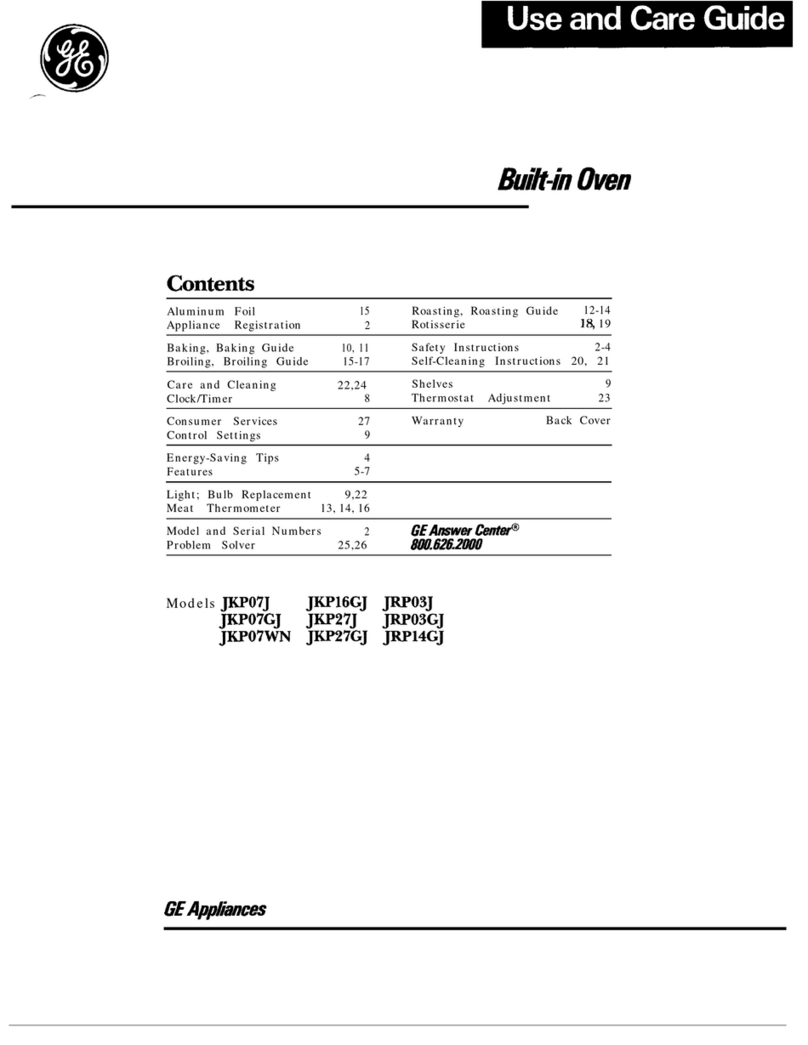 GE 164 D2092P167 Use and care guide