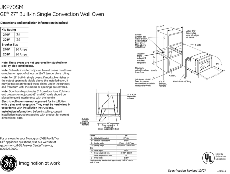 GE JKP70SM Manual