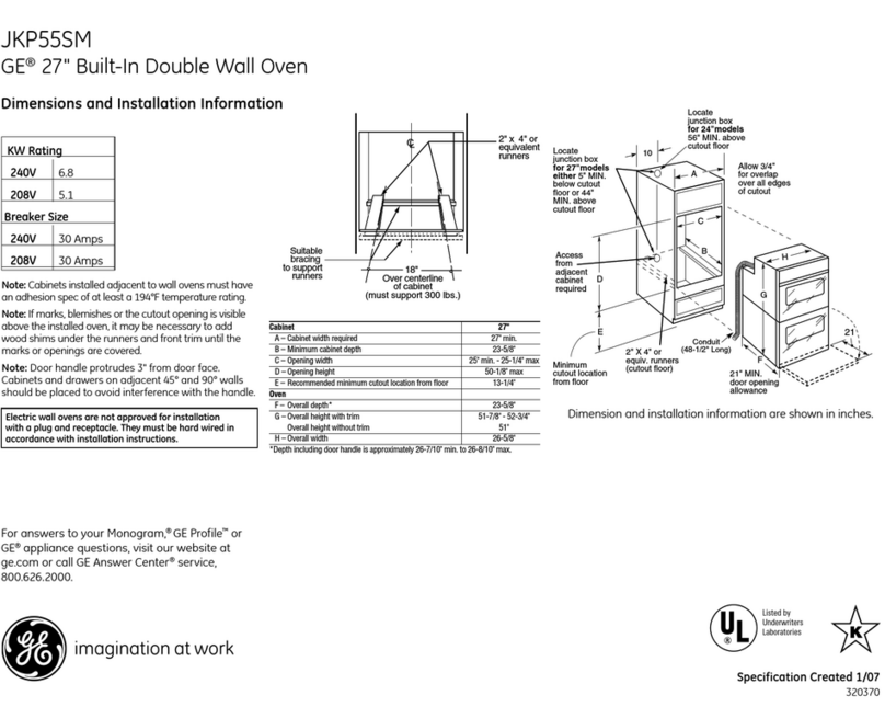 GE JKP55SM Manual