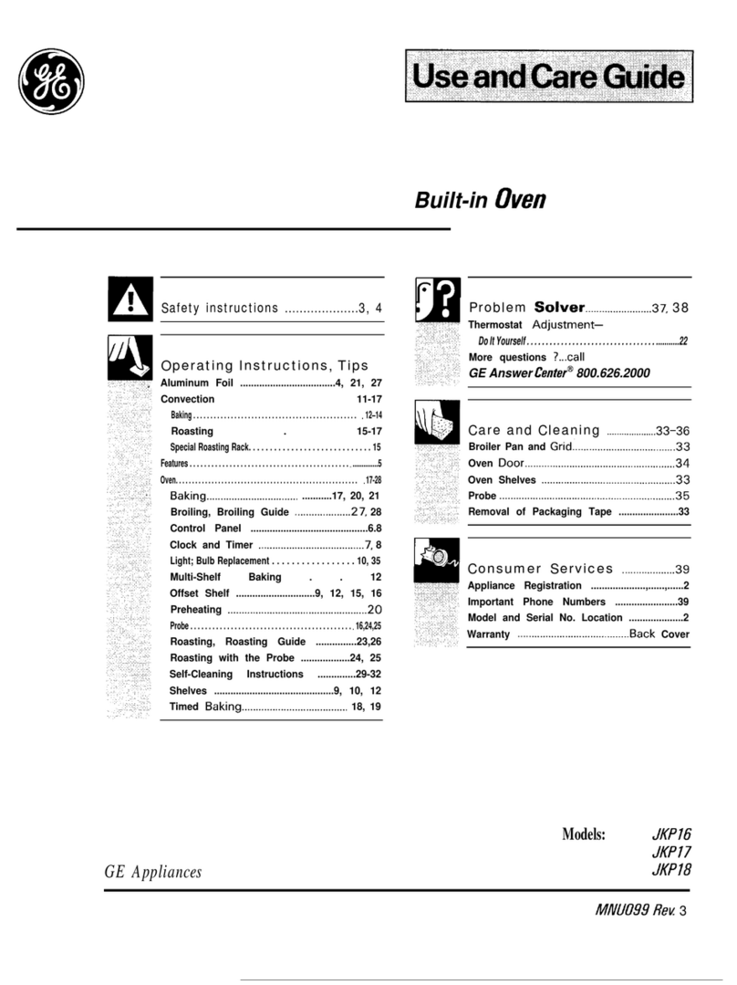 GE JKP17 User manual