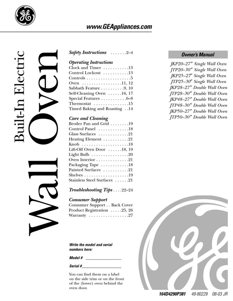 GE JKP20 User manual