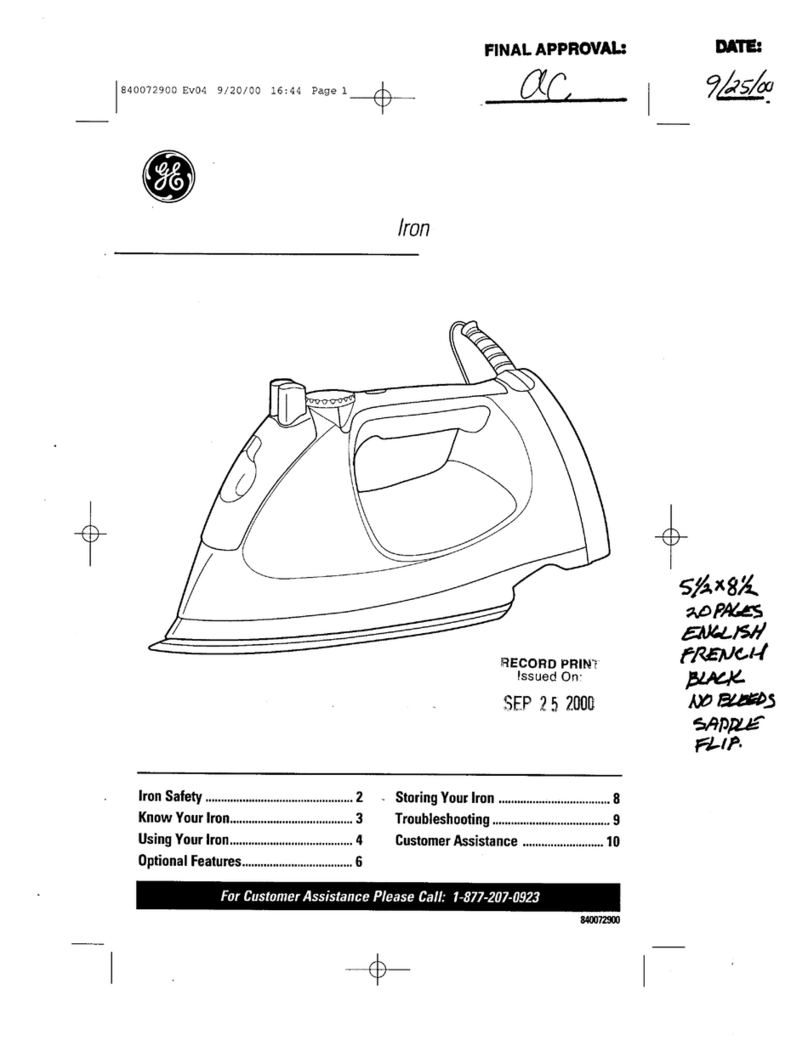 GE 840072900 User manual
