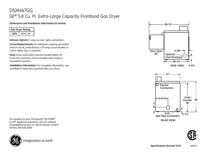 GE DSXH47GG Manual