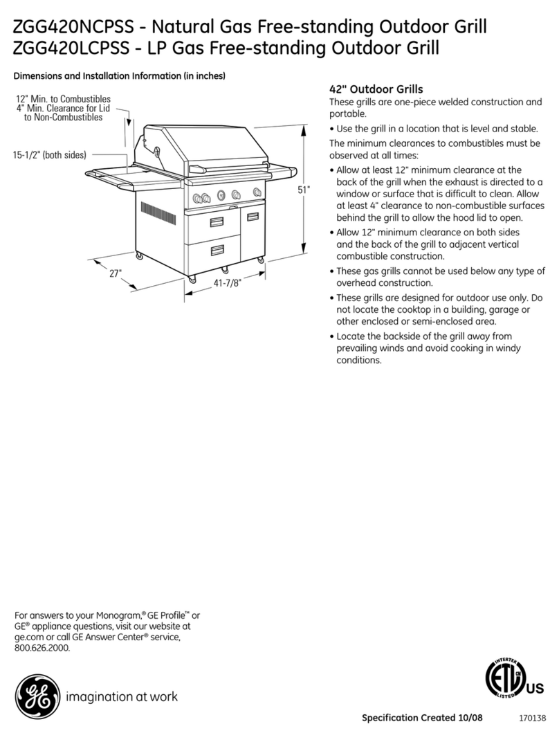 GE ZGG420LCPSS User manual