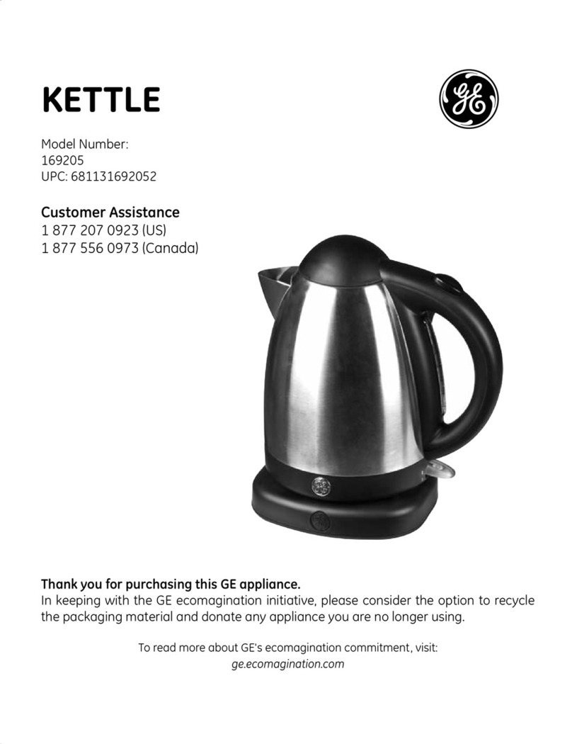 GE 169205 User manual