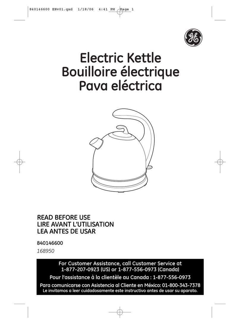 GE 168950 User manual