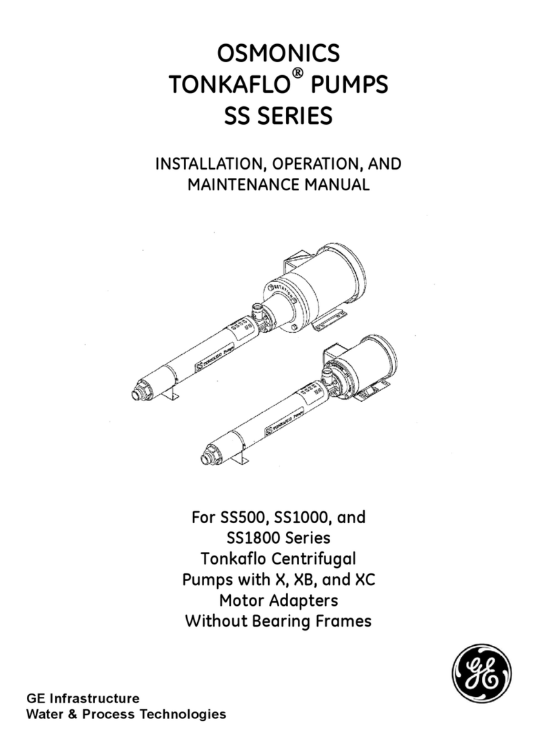 GE OSMONICS TONKAFLO SS1000 SERIES User manual
