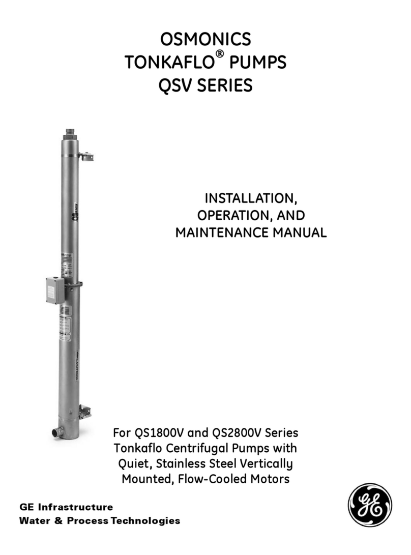 GE OSMONICS TONKAFLO QS1800V Series User manual