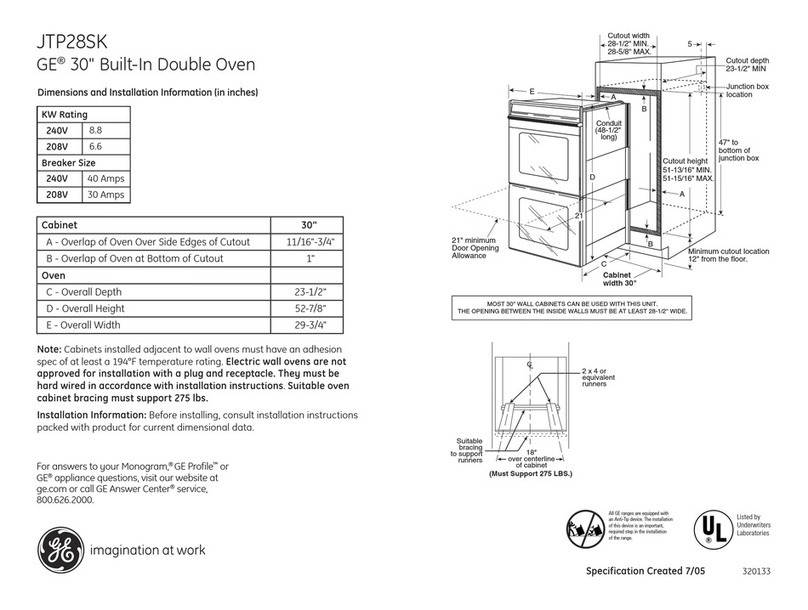 GE JTP28SK User manual