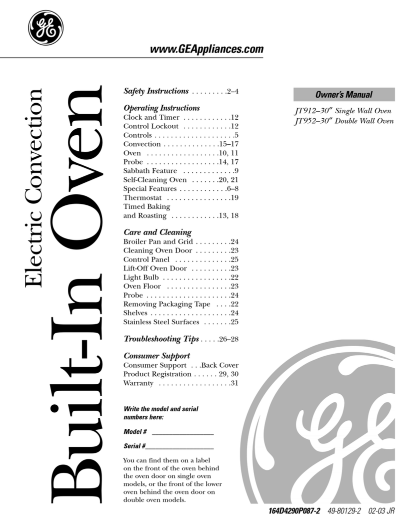 GE JT91230 User manual