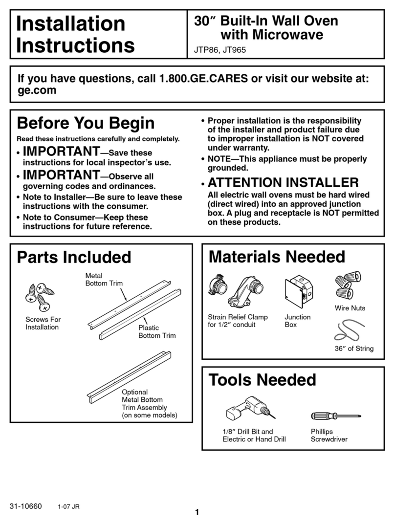 GE JTP86 installation instructions