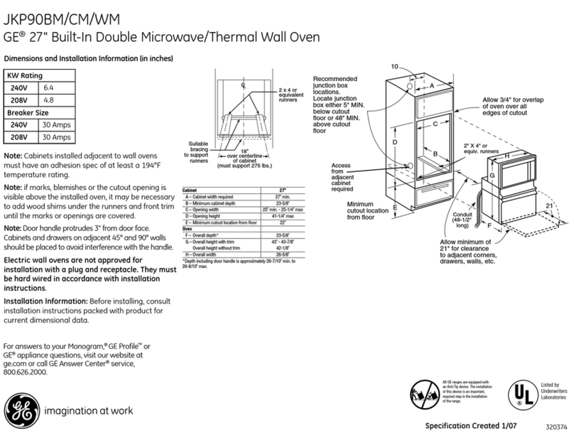 GE JKP90 Manual