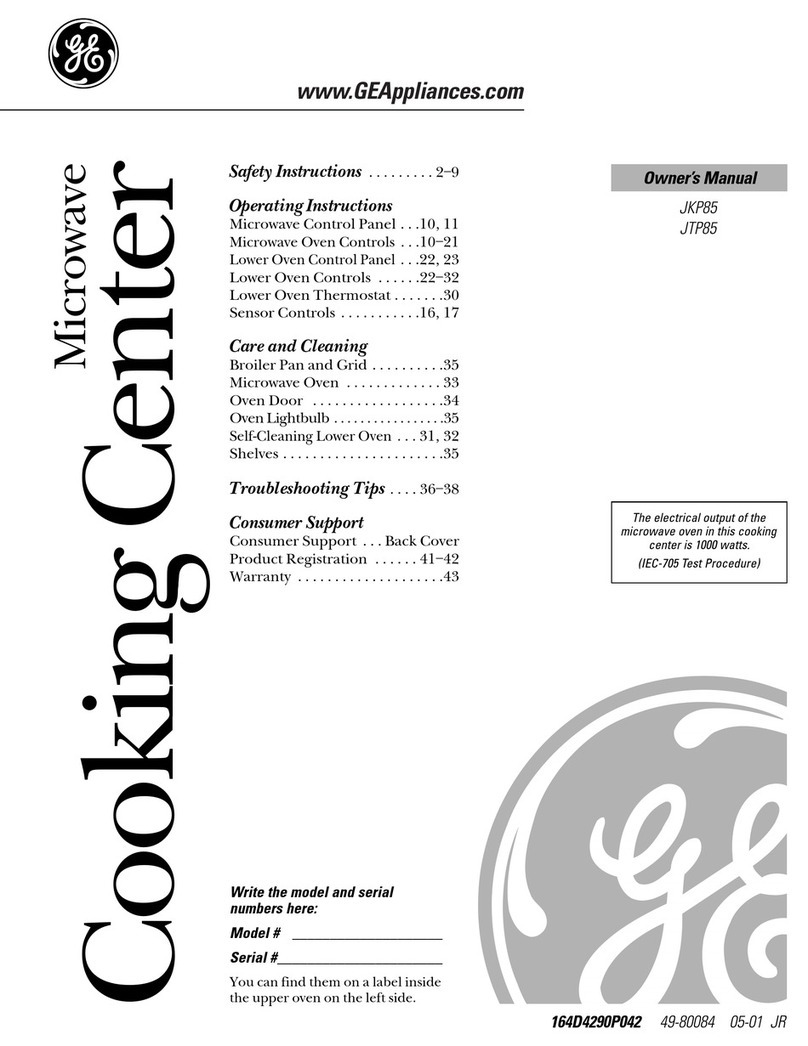 GE JKP85 Series User manual