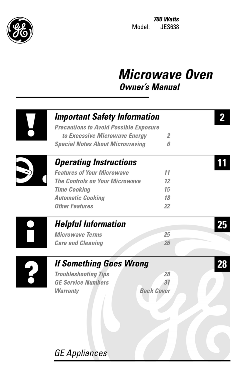 GE JES638 User manual