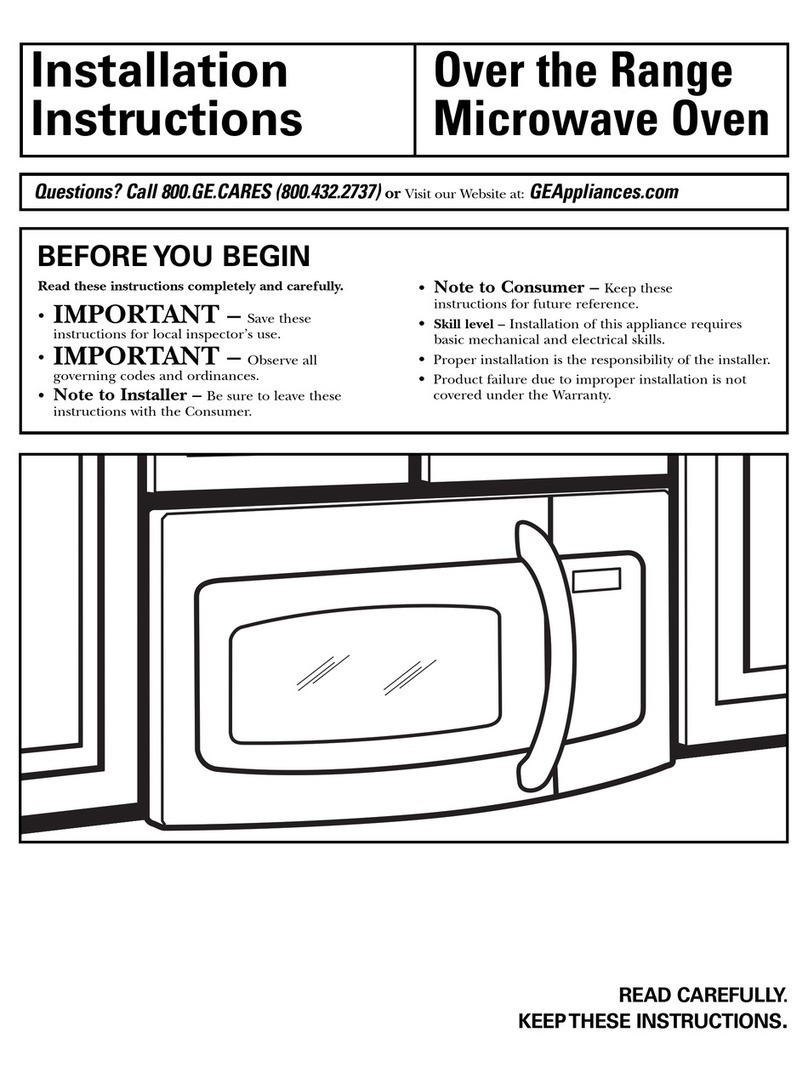 GE Spacemaker JVM1750SPSS User manual
