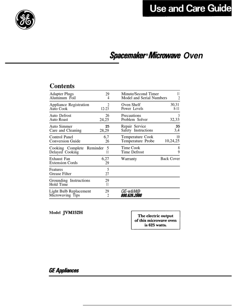 GE Spacemaker JVM152H User manual