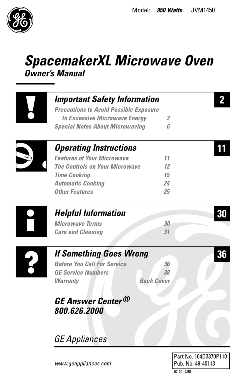 GE JVM1450 2 User manual